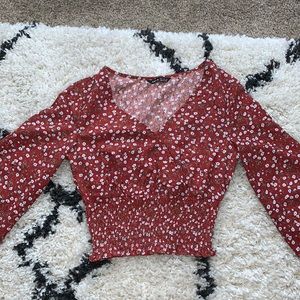 Cropped floral top
